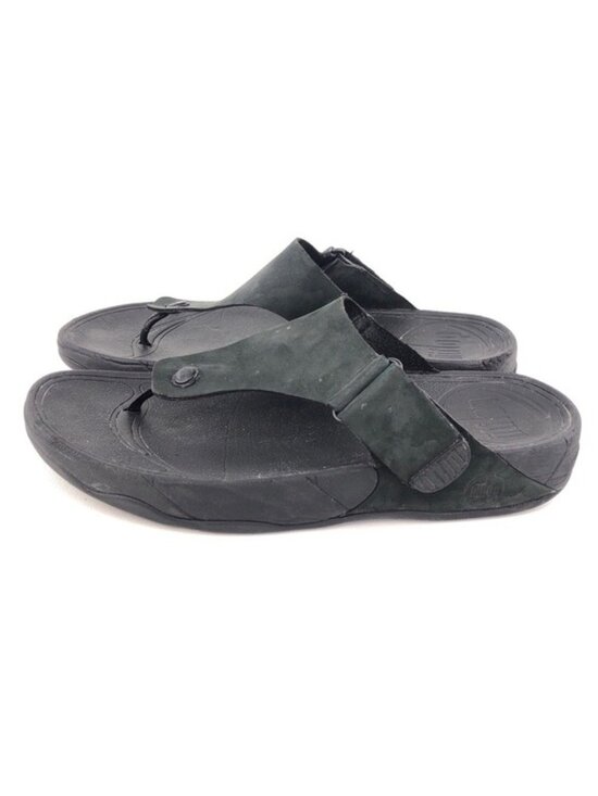 FitFlop Trakk Black Leather Summer Sandals 12 main image 6